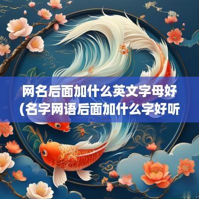 网名后面加什么英文字母好(名字网语后面加什么字好听)