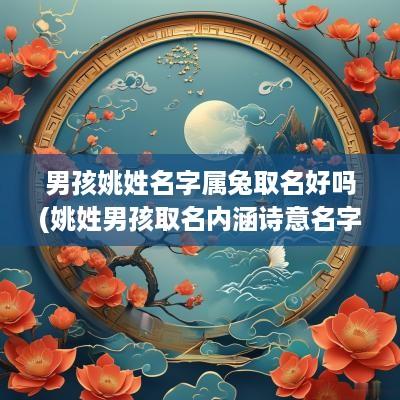 男孩姚姓名字属兔取名好吗(姚姓男孩取名内涵诗意名字)