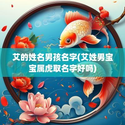 艾的姓名男孩名字(艾姓男宝宝属虎取名字好吗)
