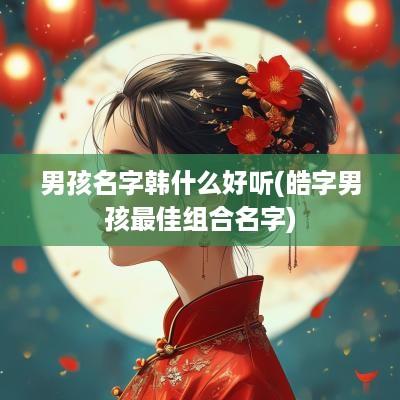 男孩名字韩什么好听(皓字男孩最佳组合名字)