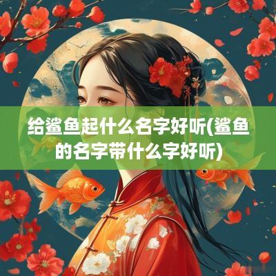 给鲨鱼起什么名字好听(鲨鱼的名字带什么字好听)