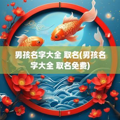 男孩名字大全 取名(男孩名字大全 取名免费)