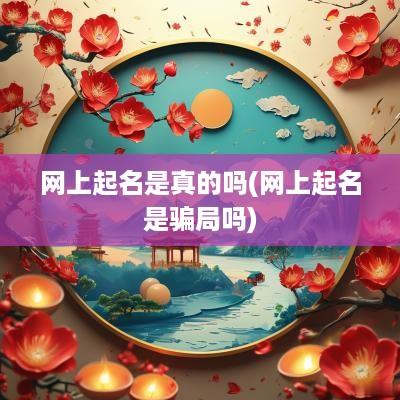 网上起名是真的吗(网上起名是骗局吗)