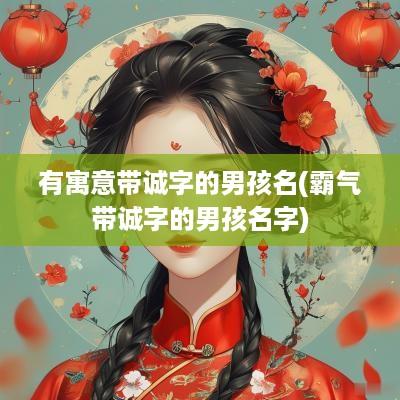 有寓意带诚字的男孩名(霸气带诚字的男孩名字)