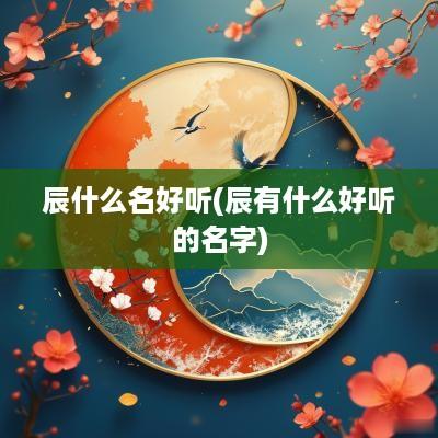 辰什么名好听(辰有什么好听的名字)