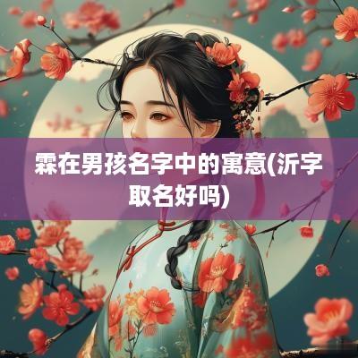 霖在男孩名字中的寓意(沂字取名好吗)