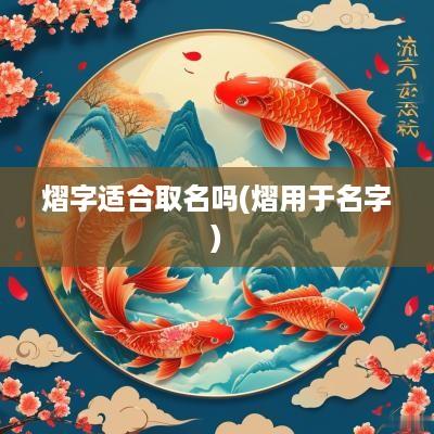 熠字适合取名吗(熠用于名字)