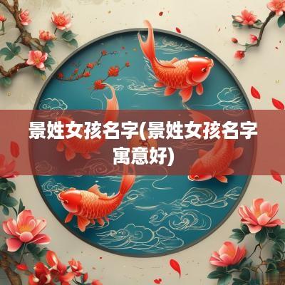景姓女孩名字(景姓女孩名字寓意好)