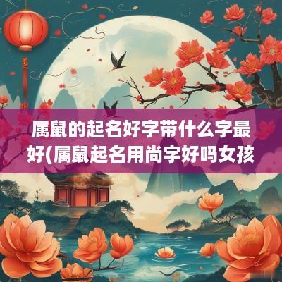 属鼠的起名好字带什么字最好(属鼠起名用尚字好吗女孩)