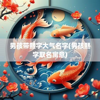 男孩带熙字大气名字(男孩熙字取名寓意)