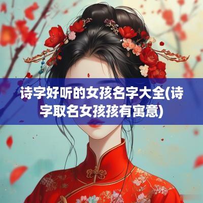诗字好听的女孩名字大全(诗字取名女孩孩有寓意)