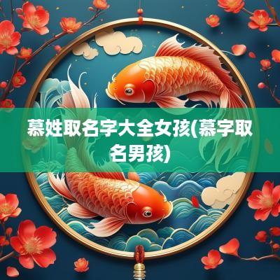 慕姓取名字大全女孩(慕字取名男孩)