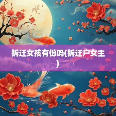 拆迁女孩有份吗(拆迁户女主)