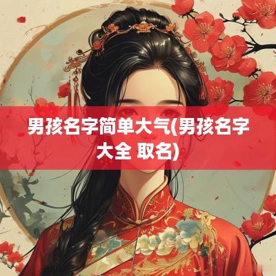 男孩名字简单大气(男孩名字大全 取名)