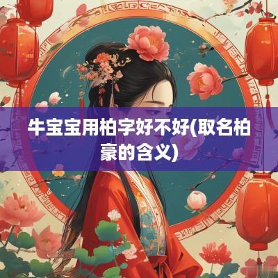 牛宝宝用柏字好不好(取名柏豪的含义)