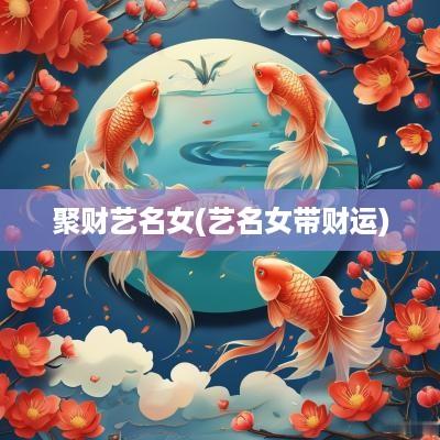聚财艺名女(艺名女带财运)