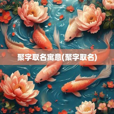 聚字取名寓意(聚字取名)