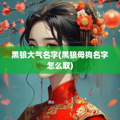 黑狼大气名字(黑狼母狗名字怎么取)