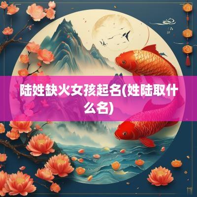 陆姓缺火女孩起名(姓陆取什么名)