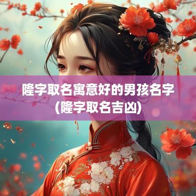 隆字取名寓意好的男孩名字(隆字取名吉凶)