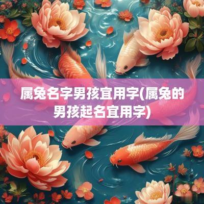 属兔名字男孩宜用字(属兔的男孩起名宜用字)