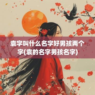 袁字叫什么名字好男孩两个字(袁的名字男孩名字)