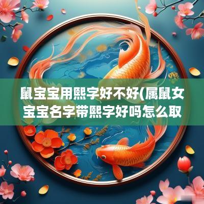 鼠宝宝用熙字好不好(属鼠女宝宝名字带熙字好吗怎么取)