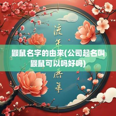 鼹鼠名字的由来(公司起名叫鼹鼠可以吗好吗)