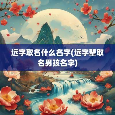 远字取名什么名字(远字辈取名男孩名字)