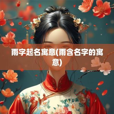 雨字起名寓意(雨含名字的寓意)