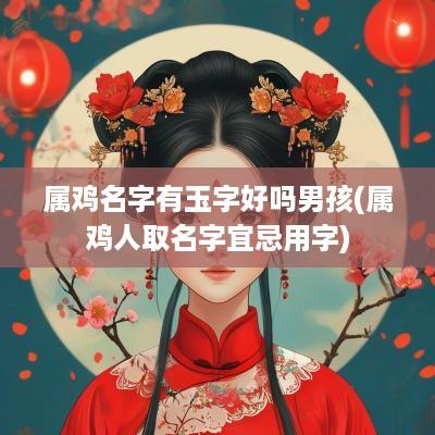 属鸡名字有玉字好吗男孩(属鸡人取名字宜忌用字)
