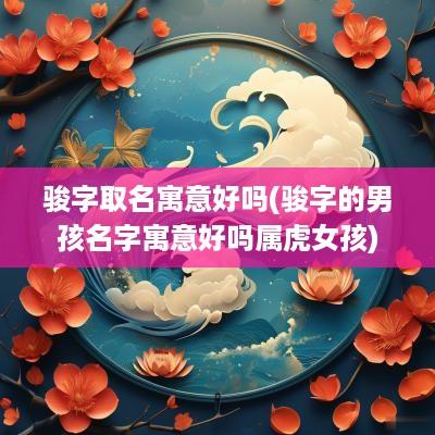 骏字取名寓意好吗(骏字的男孩名字寓意好吗属虎女孩)