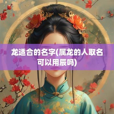 龙适合的名字(属龙的人取名可以用辰吗)