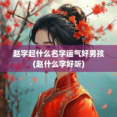 赵字起什么名字运气好男孩(赵什么字好听)