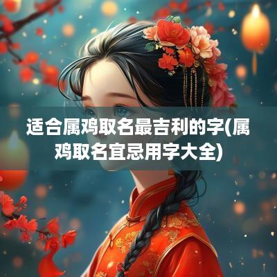 适合属鸡取名最吉利的字(属鸡取名宜忌用字大全)