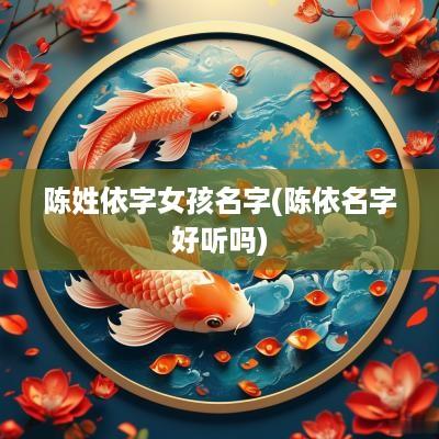 陈姓依字女孩名字(陈依名字好听吗)