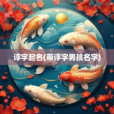 谆字起名(带谆字男孩名字)