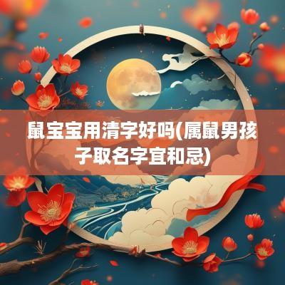 鼠宝宝用清字好吗(属鼠男孩子取名字宜和忌)