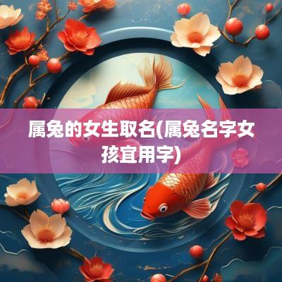 属兔的女生取名(属兔名字女孩宜用字)