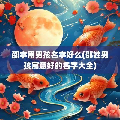 邵字用男孩名字好么(邵姓男孩寓意好的名字大全)