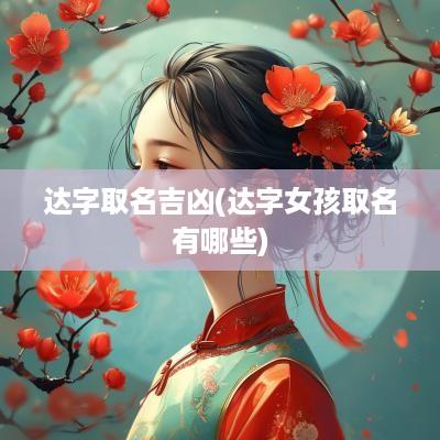 达字取名吉凶(达字女孩取名有哪些)