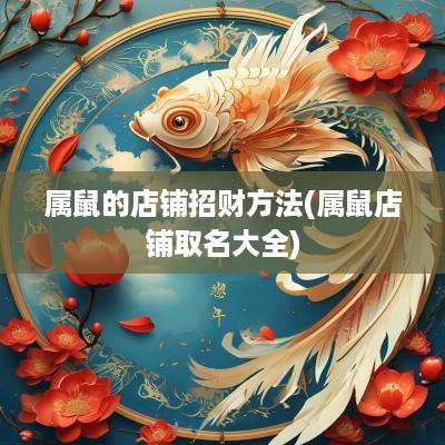 属鼠的店铺招财方法(属鼠店铺取名大全)