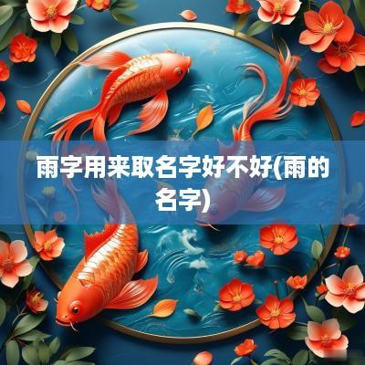 雨字用来取名字好不好(雨的名字)