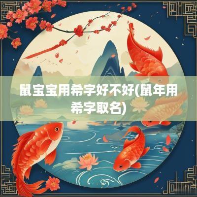 鼠宝宝用希字好不好(蛇年用希字取名)