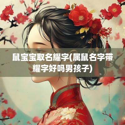 鼠宝宝取名耀字(属鼠名字带耀字好吗男孩子)