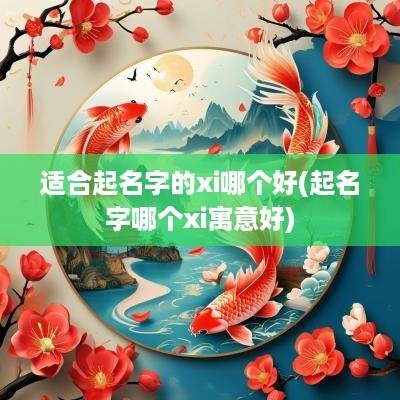 适合起名字的xi哪个好(起名字哪个xi寓意好)
