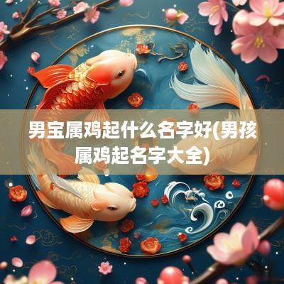 男宝属鸡起什么名字好(男孩属鸡起名字大全)
