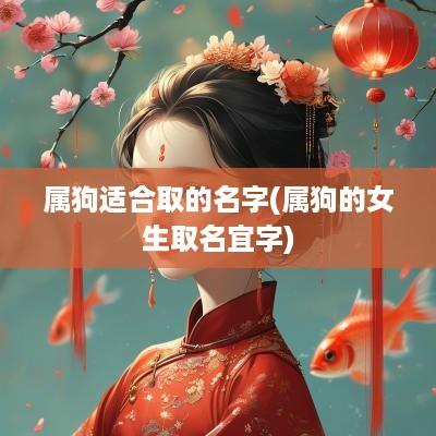属狗适合取的名字(属狗的女生取名宜字)