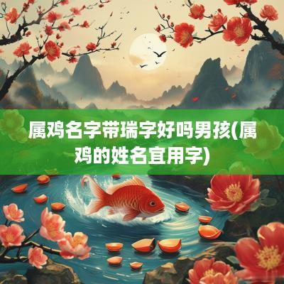 属鸡名字带瑞字好吗男孩(属鸡的姓名宜用字)