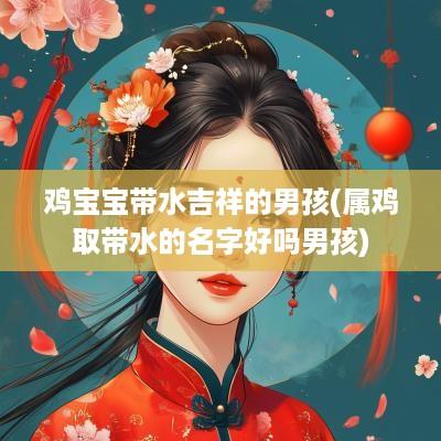 鸡宝宝带水吉祥的男孩(属鸡取带水的名字好吗男孩)